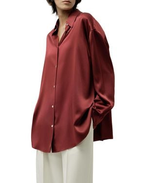 LILYSILK Oversize Silk Shirt - Red