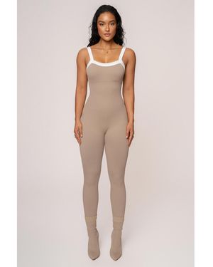 JLUXLABEL Core Ribbed Jumpsuit - Natural