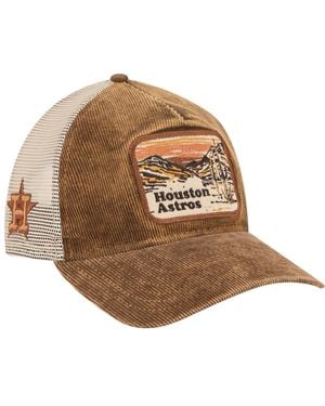 KTZ Houston Astros Vintage Landscape 9twenty A-frame Adjustable Trucker Hat - Brown