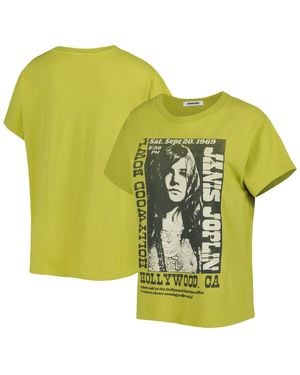 Daydreamer Janis Joplin Graphic Tour T-shirt - Yellow