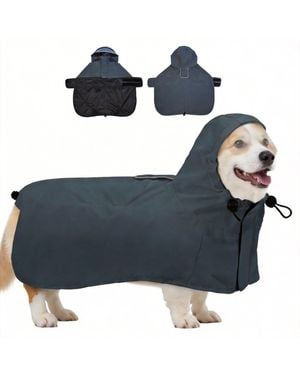 Aronkl Waterproof Windproof Dog Rain Jacket - Blue