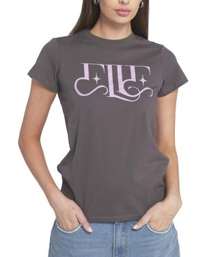 Elle Collection Magical Logo Graphic Tee T-shirt - Gray