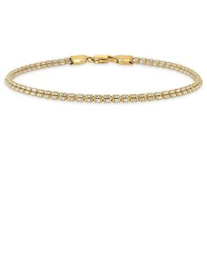 Italian Gold Macy's Two-tone Ice Chain Bracelet - Metallic
