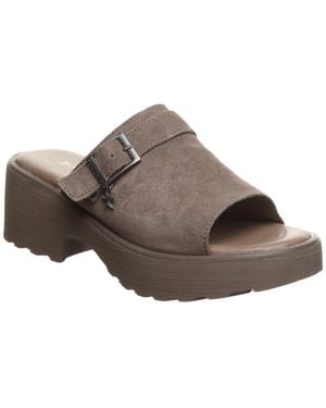 BEARPAW Frances Platform Wedge Sandals - Brown