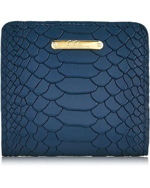 Gigi New York Mini Fold Over Wallet - Blue