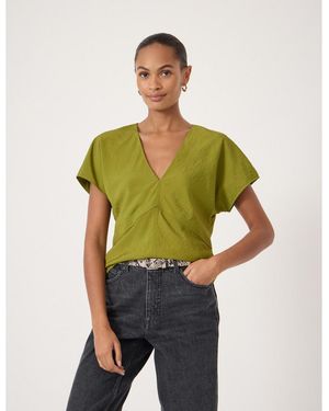 Hush Grace Air Flow Short Sleeve Top - Green