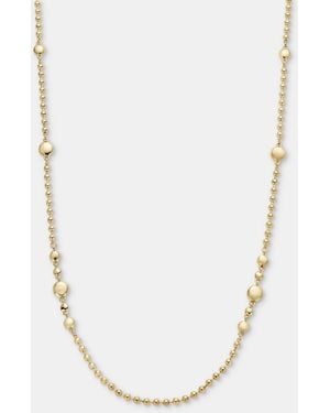 Anne Klein Tone 42" Metal Lentil Beaded Strandage Necklace - White
