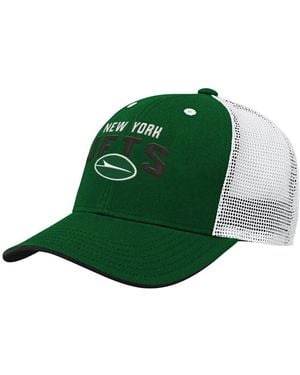 Outerstuff Big Boys And Girls New York Jets Core Lockup Trucker Adjustable Hat - Green