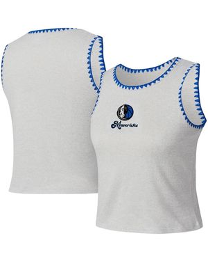 Concepts Sport Gray Dallas Mavericks Neptune Hacci Knit Tank Top