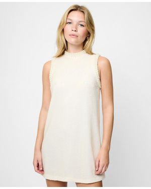 French Connection Sadie Stretch Sequined Mini Dress - White