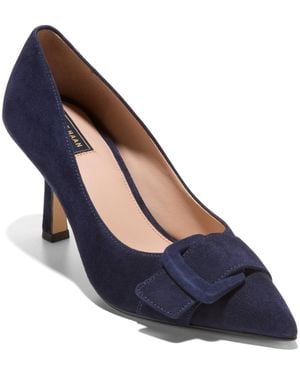 Cole Haan Fidela Buckle Pointed Toe Pumps - Black