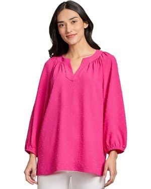 売れ筋商品|||ジョーンズニューヨーク カットソー トップス レディース Women's Split-Neck Pleated-Cuff Top Nyc White ジョーンズニューヨーク カットソー トップス レディース