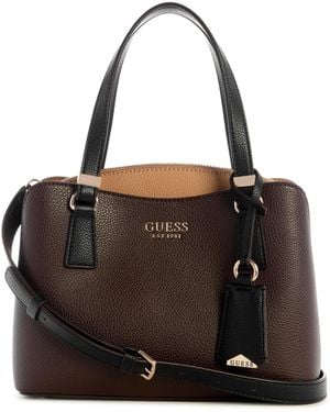 Guess Lyndi Small Girlfriend Satchel Bag - Black