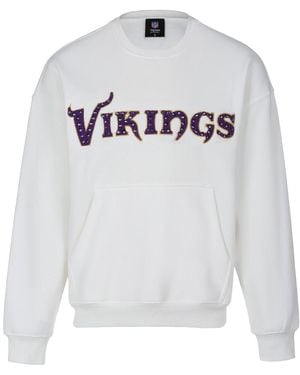 Cuce Minnesota Vikings Chenille Jeweled Sweatshirt - Gray