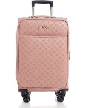 Guess Fashion Travel Janelle 20" Softside Carry-on Spinner - Pink