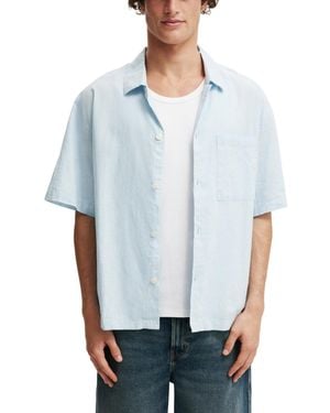 Cotton On Eli Short Sleeve Shirt - Blue