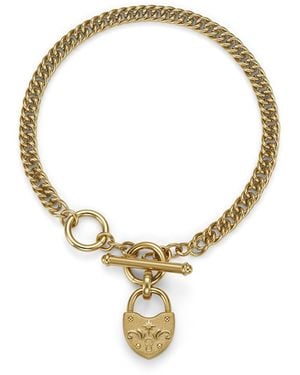 Olivia Burton Lock Heart toggle -tone Stainless Steel Bracelet - Metallic