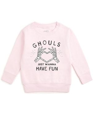 Sweet Wink Toddler Girls 2t-4t Ghouls Just Wanna Have Fun Halloween Sweatshirt - Pink
