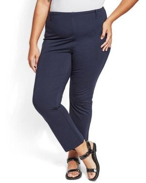 Lyssé Plus Size Baby Boot Ankle Pant Curvy - Blue