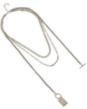 SOH The Interlock Charm Multi-layer Necklace - Metallic