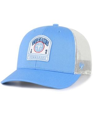 '47 Tennessee Titans Headstone Adjustable Structured Trucker Hat - Blue