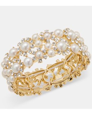 Charter Club Crystal & Imitation Pearl Statement Stretch Bracelet - Metallic