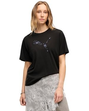 PUMA Elevated Crewneck Graphic T-shirt - Black