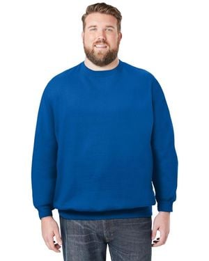 Kingsize Big & Tall Fleece Crewneck Sweatshirt - Blue