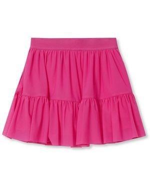 Lands' End Girls Tiered Mesh Skort - Pink