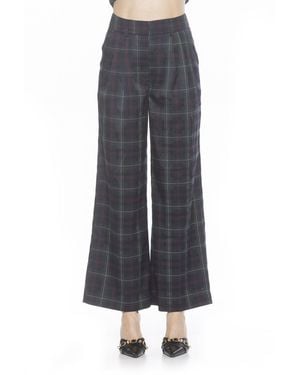 Alexia Admor Elodie Plaid Wide Leg Pants - Blue