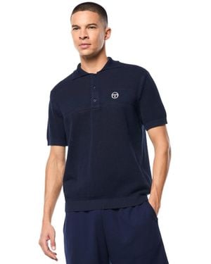 Sergio Tacchini Sabino Knit Polo Shirt - Blue