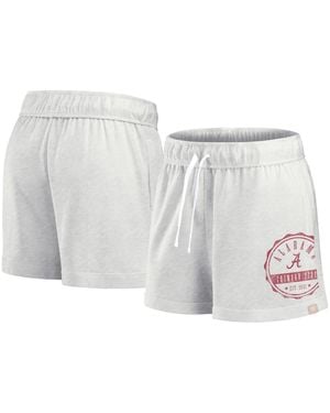Fanatics Oatmeal Alabama Crimson Tide Win Badge Shorts - White