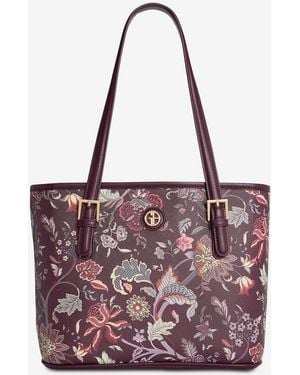 Giani Bernini Floral Tulip Tote - Purple