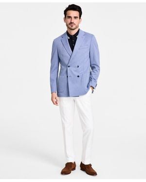 Michael Kors Classic-fit Double-breasted Sport Coat - Blue