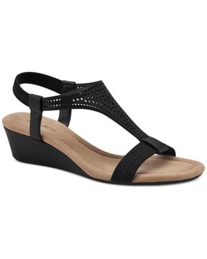 Style & Co. Step N Flex Vacanzaa Wedge Sandals - Black
