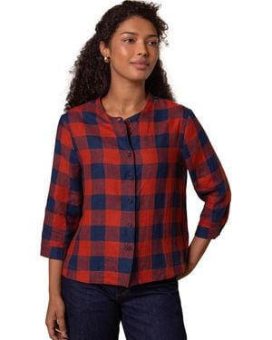 Celtic & Co. Check Swing Blouse - Red