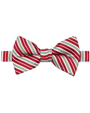 Hallmark Holiday Traditions Candy Cane Slim Bow Tie - Red
