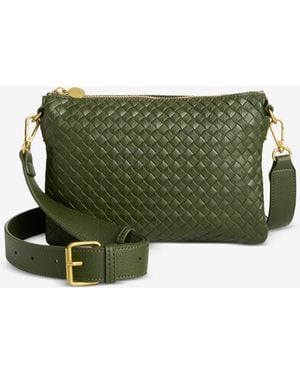 Style & Co. Small Woven Double Compartment Crossbody - Green