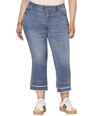 Democracy Plus Size Kick Flare-leg Jeans - Blue