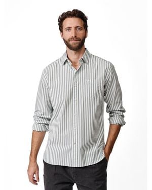 aubi Gladstone Poplin Button-down Shirt - Gray