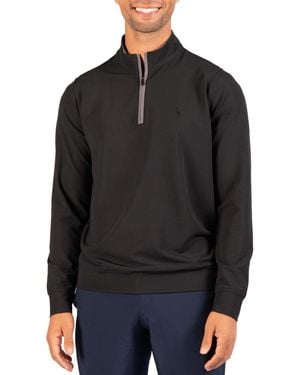 Tailorbyrd Micro Grid Performance Quarter Zip - Black