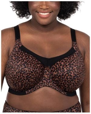 Goddess Plus Size Kayla Underwire Full Cup Bra - Brown