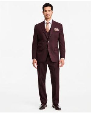 Tayion Collection Classic Fit Suit Separates - Red
