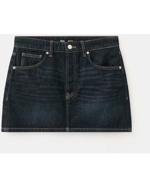 Mango Low-rise Denim Mini Skirt - Black