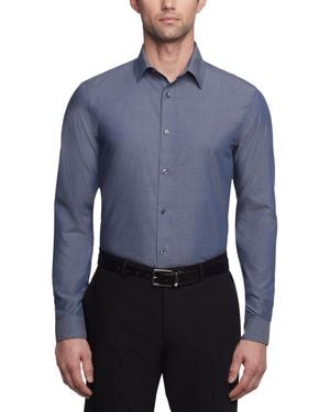 Calvin Klein Steel Plus Regular Fit Dress Shirt in Brown for Men | Lyst