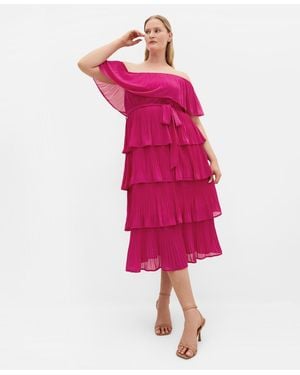 City Chic Plus Size Night Garden Maxi Dress - Pink