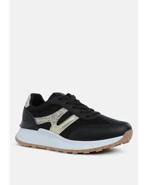 LONDON RAG Tapers Glitter Detail Chunky Sneakers - Black