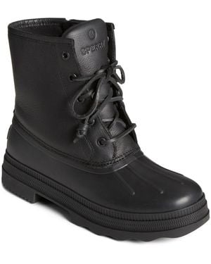 Sperry Top-Sider Saltwater 2.0 Round Toe Zipper Boots - Black
