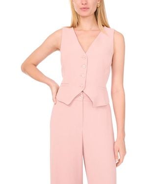 1.STATE Sleeveless Welt Pocket Vest - Pink