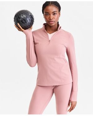 ID Ideology Studio Quarter-zip Pullover Top - Pink